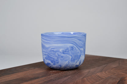 Kávový hrnek z porcelánu - Flow - modrý - 200 ml