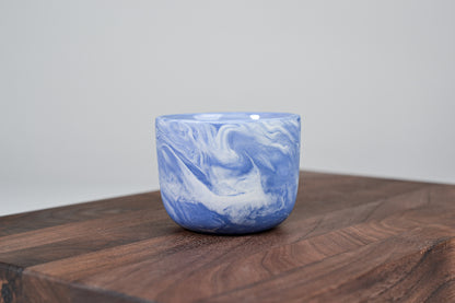 Kávový hrnek z porcelánu - Flow - 100 ml - modrý porcelán