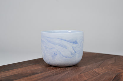 Kávový hrnek z porcelánu - Flow - modrý - 200 ml