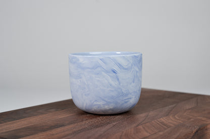 Kávový hrnek z porcelánu - Flow - modrý - 200 ml